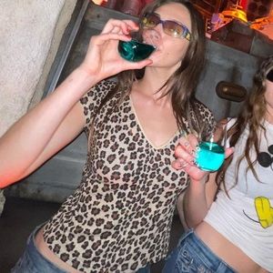 Cheetah print crop top